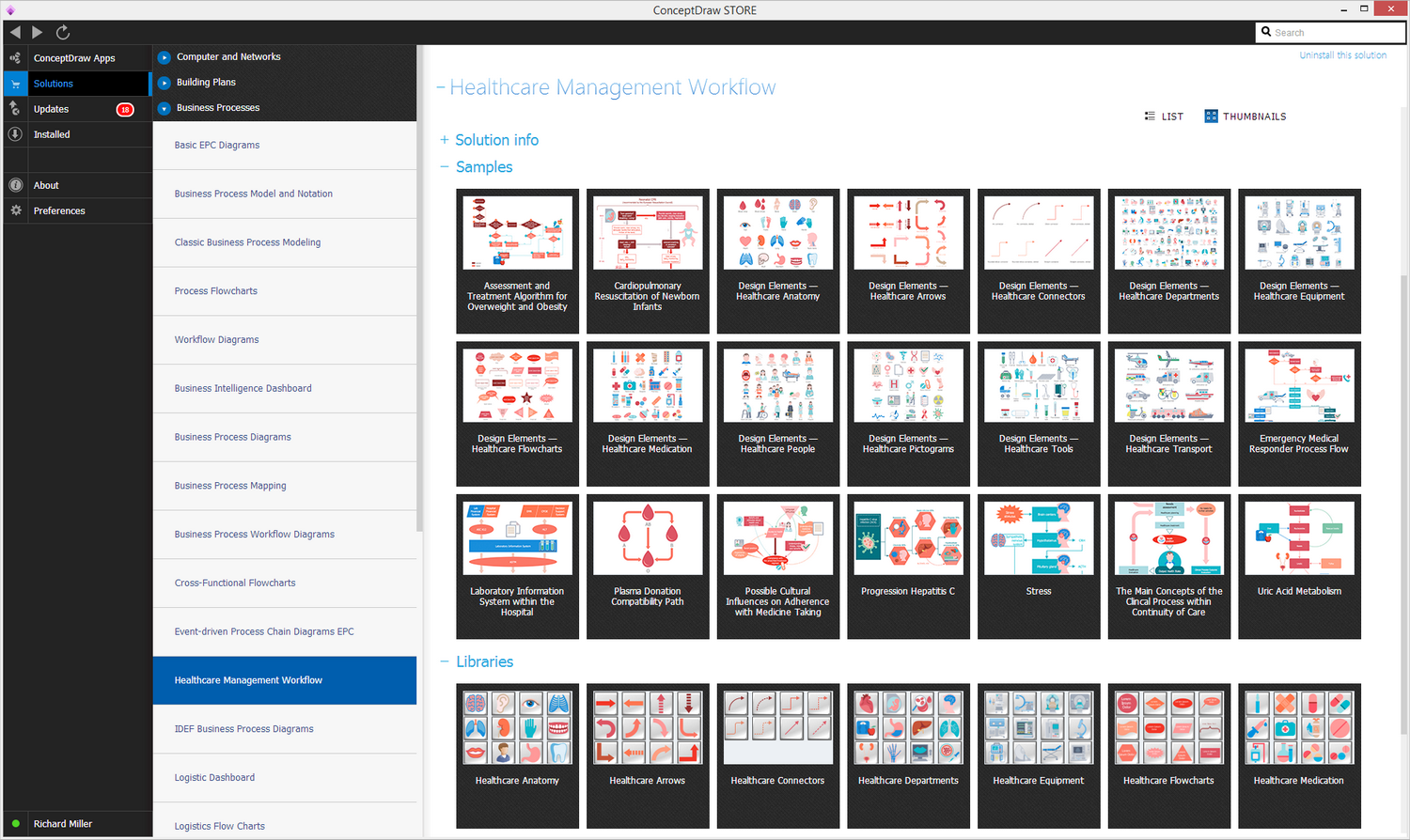 Healthcare Management Workflow Diagrams Solution - Start Using