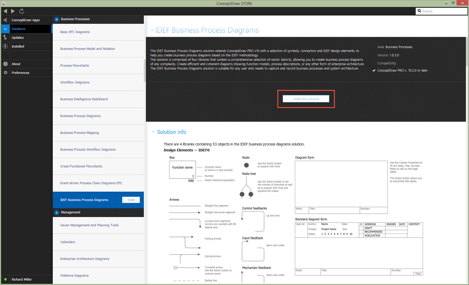 IDEF Business Process Diagrams Solution - Install