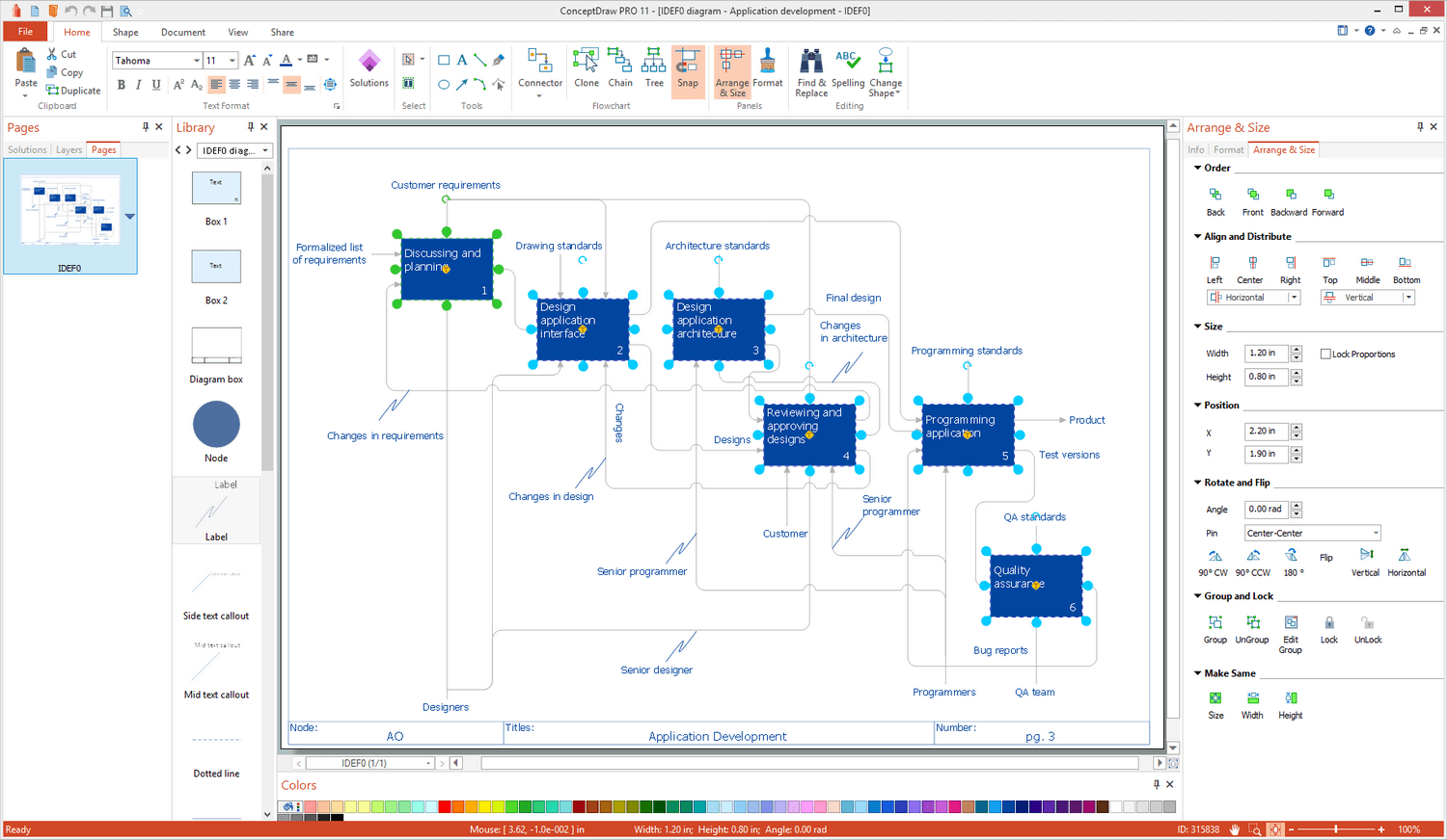 Схема idef3 в visio