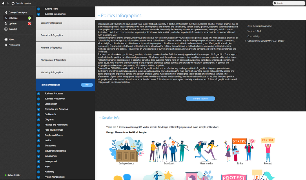 Politics Infographics solution — Buy