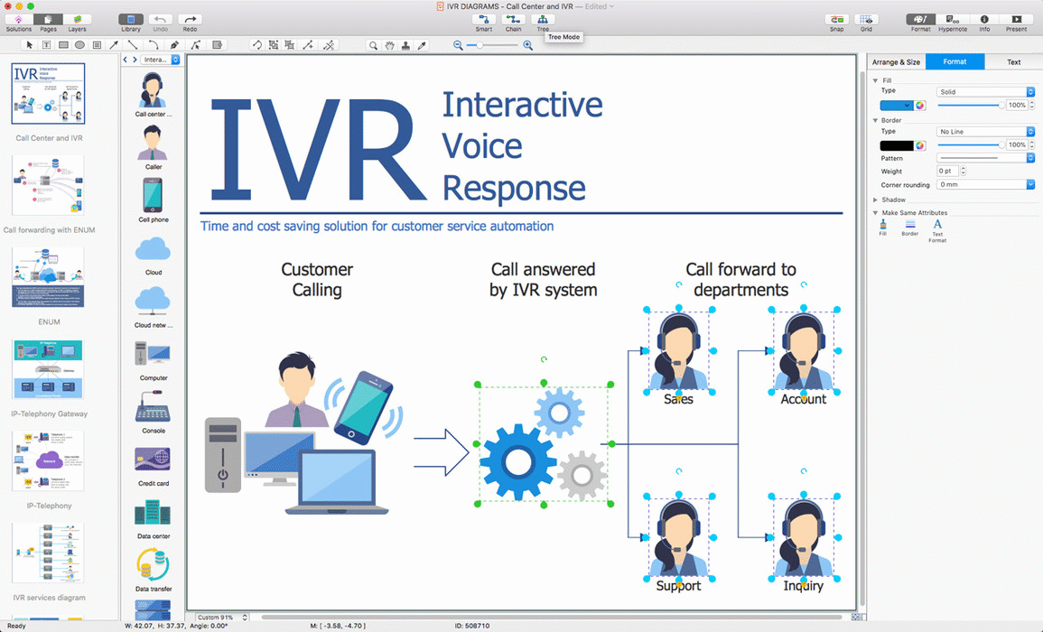 Interactive Voice Response Diagrams Solution for Microsoft Windows and macOS