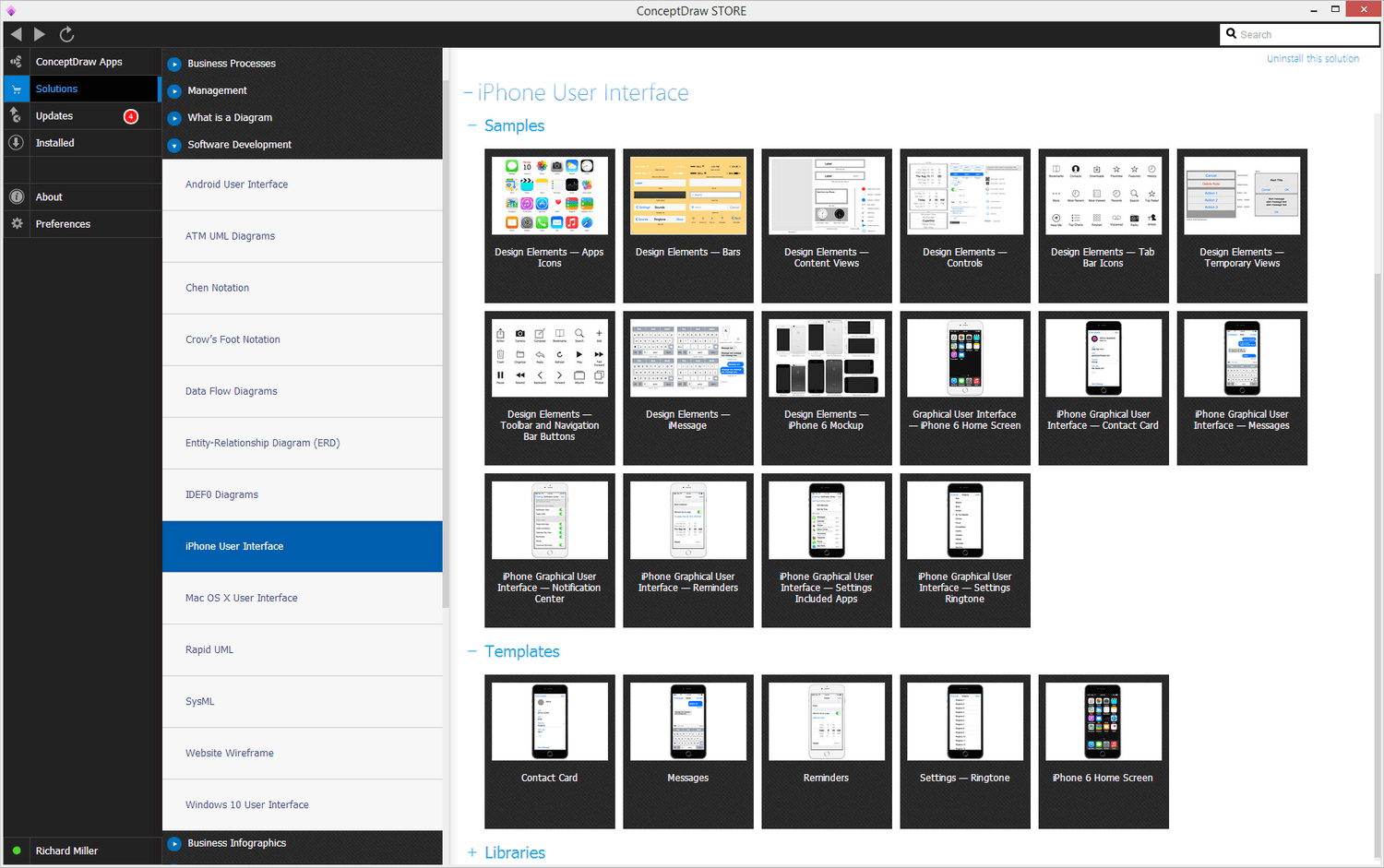 apple diagram iphone ConceptDraw.com iPhone User  Solution Interface