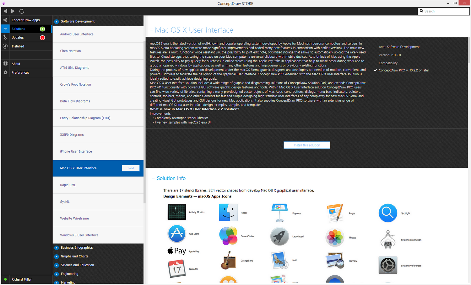 draftsight mac os user interface