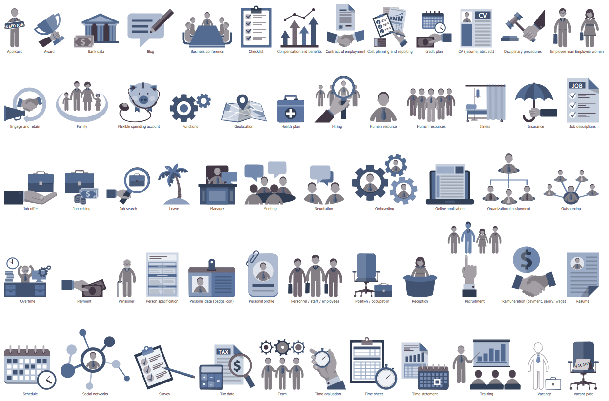 Design Elements Human Resources Flowcharts — Workflow