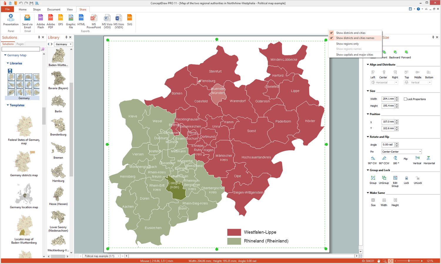 Germany Map Solution for Microsoft Windows