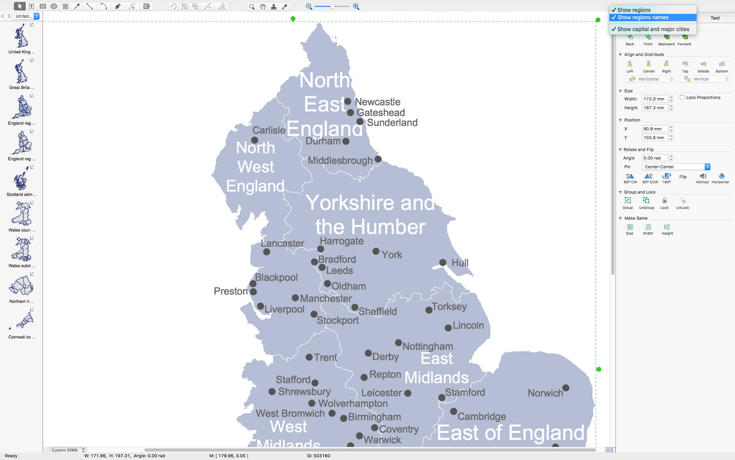 United Kingdom Map Solution for macOS X