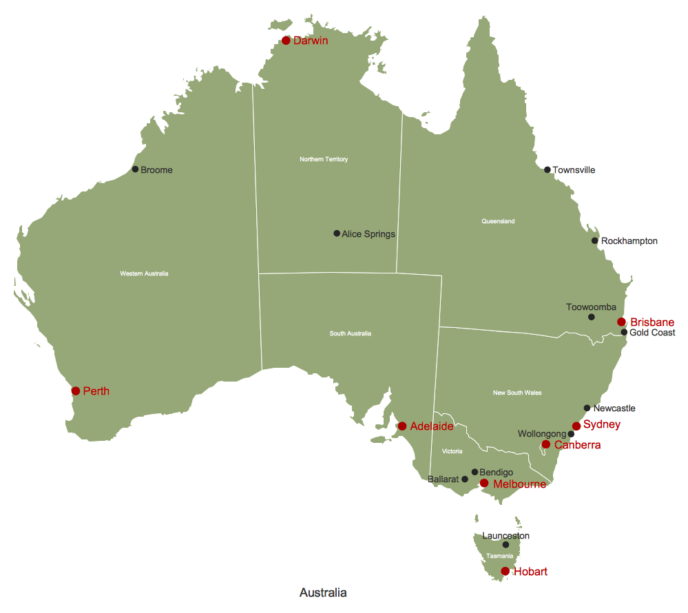 Design Elements — Australia Map