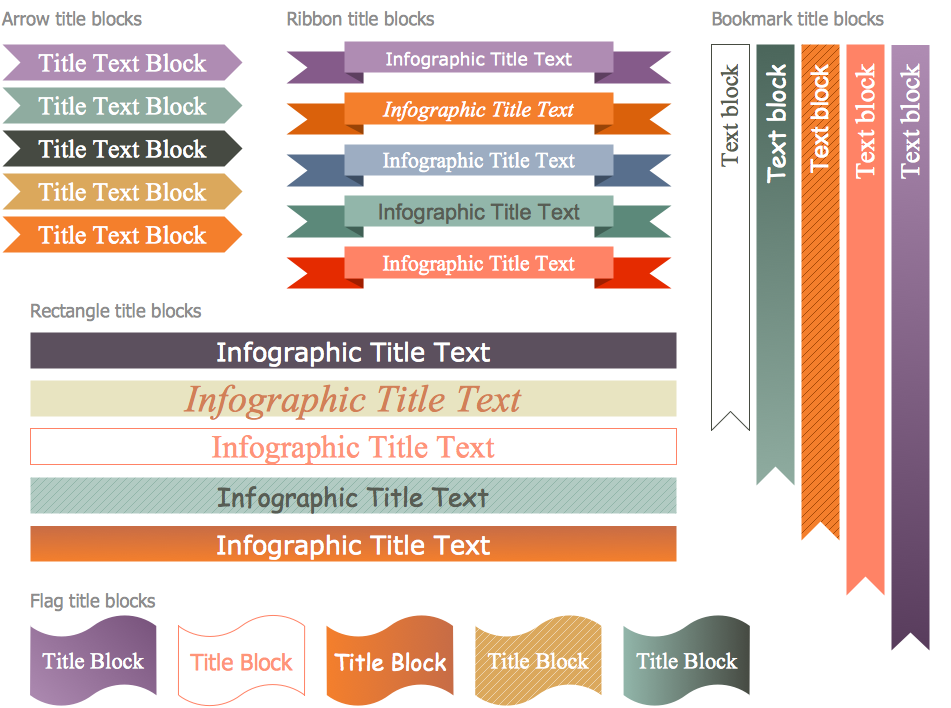 Marketing Infographics — Design Elements — Title Blocks