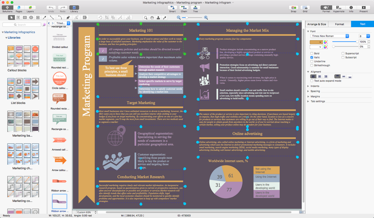 Marketing Infographics Solution  for macOS X