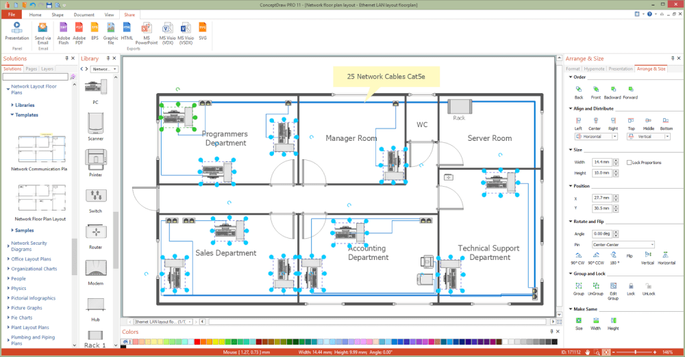 Network Diagram Floor Plan - floorplans.click