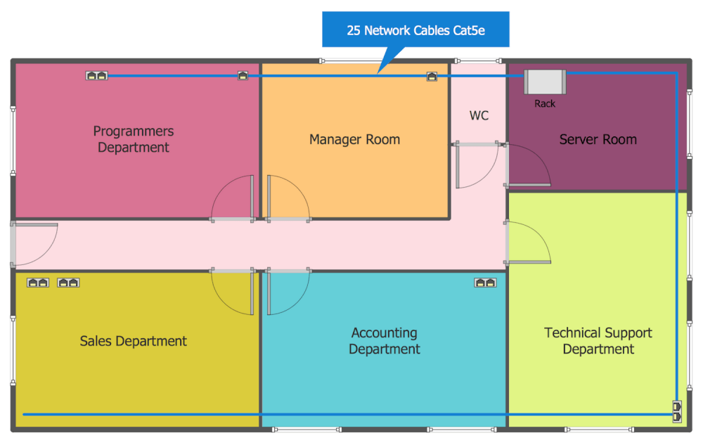 Network Layout Floor Plans Solution | ConceptDraw.com walmart wiring harness 