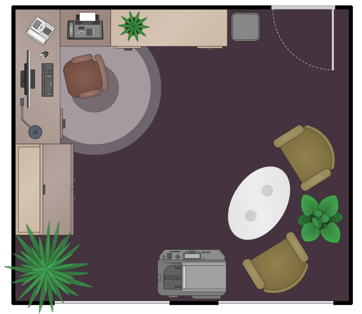 small office building floor plans examples