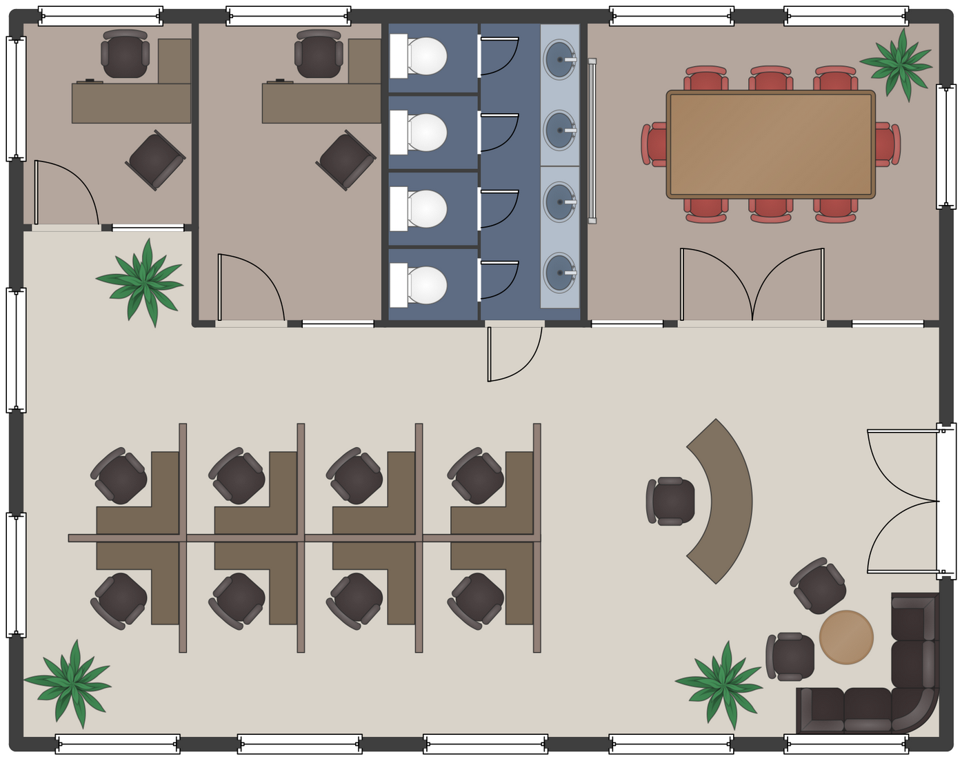 Office Layout Floor Plan Design 4594