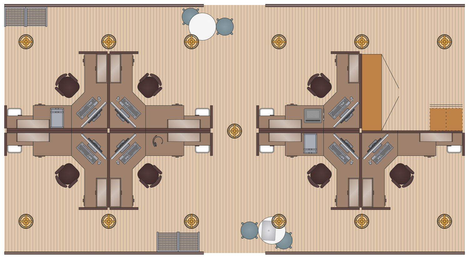 Office Layout — Cubicles Plan