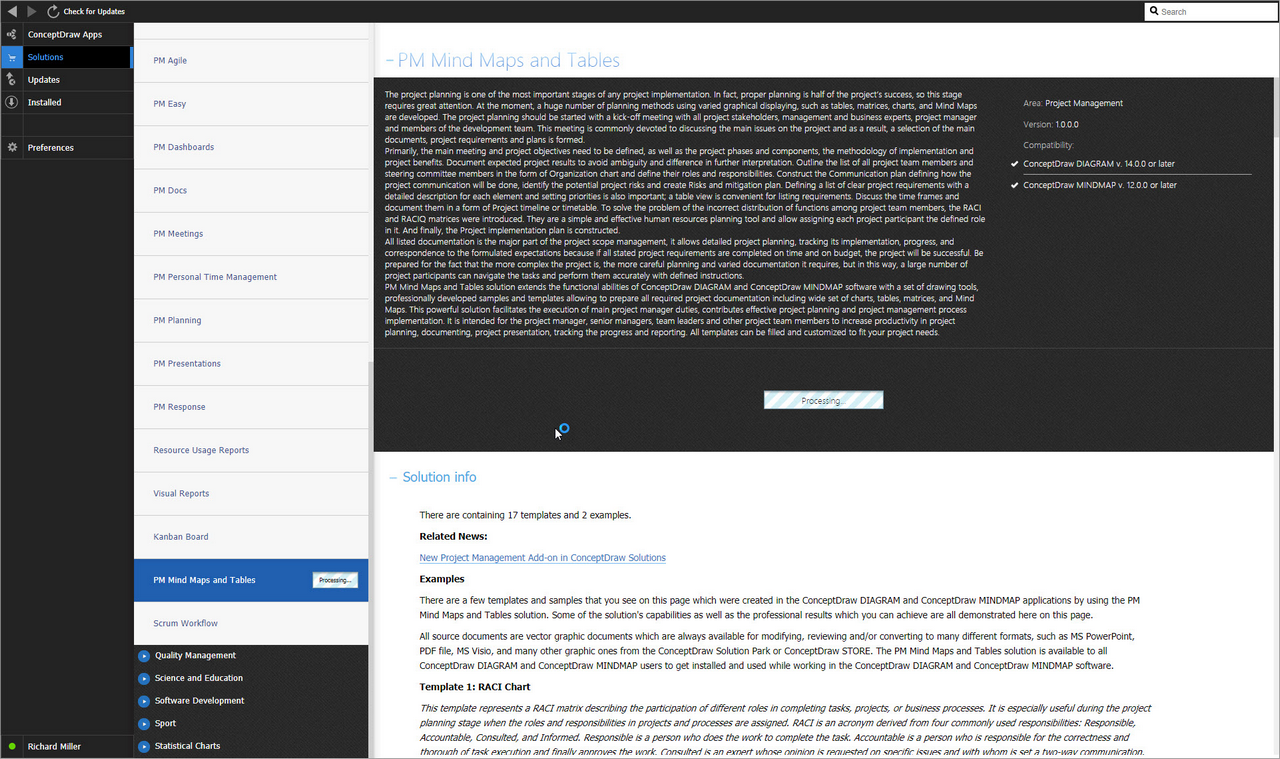 PM Mind Maps and Tables solution - Install