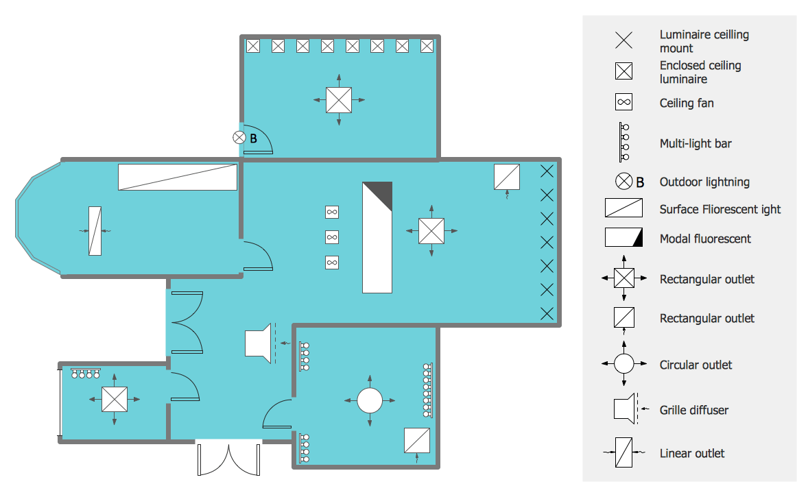 Reflected Ceiling Plans Solution ConceptDraw