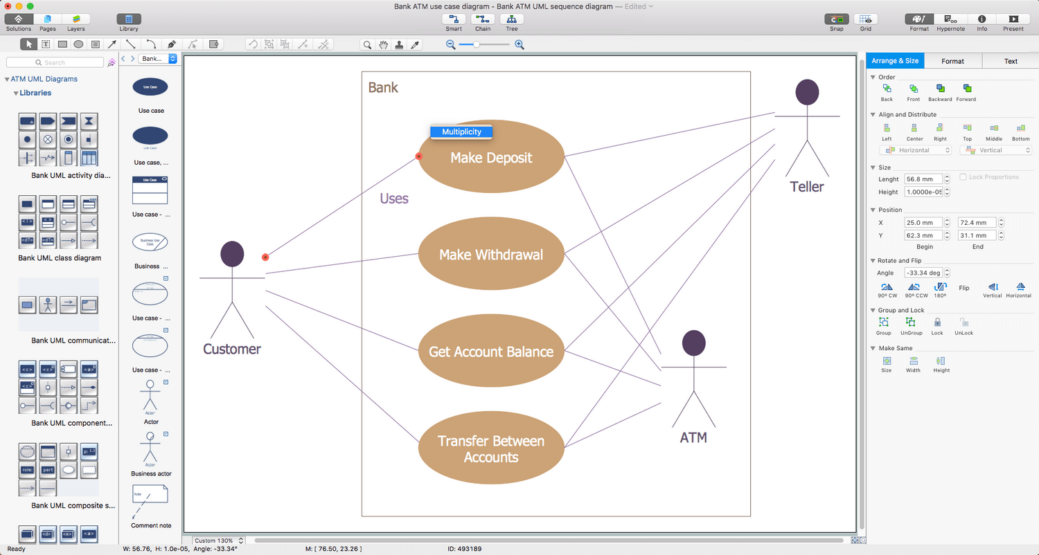 bank diagram class ConceptDraw.com Solution  ATM Diagrams  UML