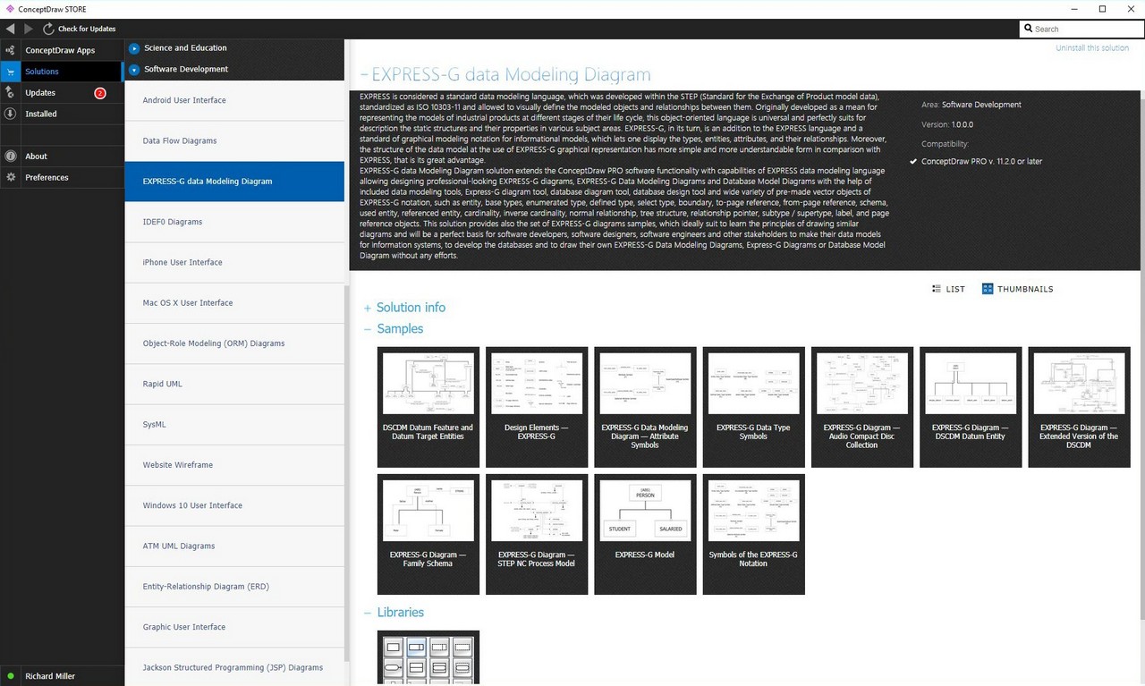 EXPRESS-G data Modeling Diagram solution - Start Using