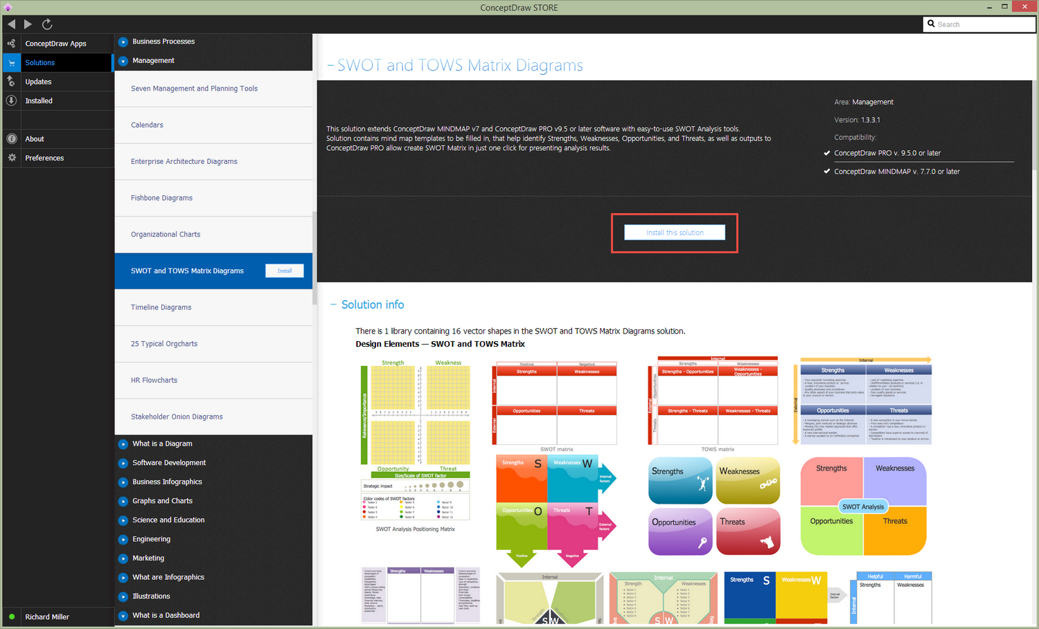 SWOT Analysis Solution - Install