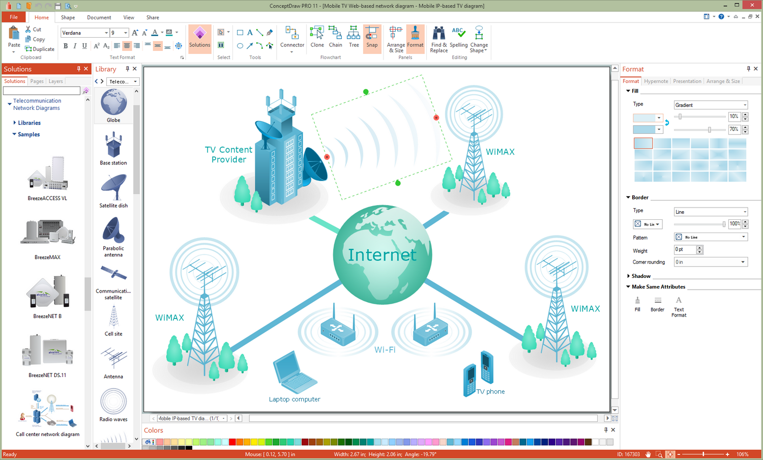 Telecommunication Network Diagrams Solution for Microsoft Windows