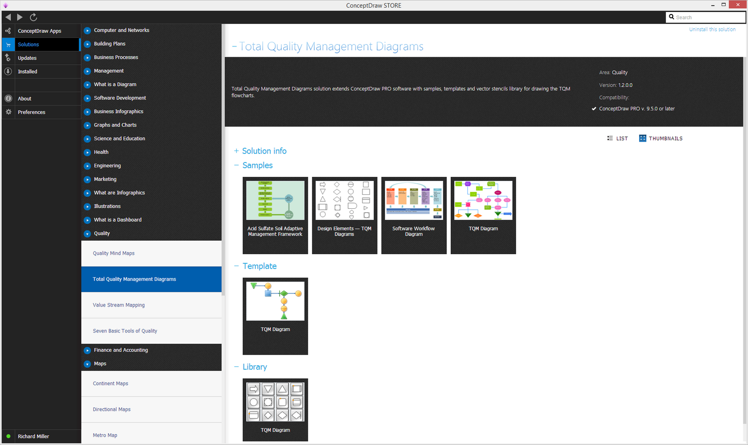 Total Quality Management (TQM) Diagrams Solution - Install