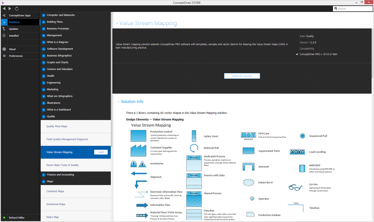 Value Stream Mapping solution - Install