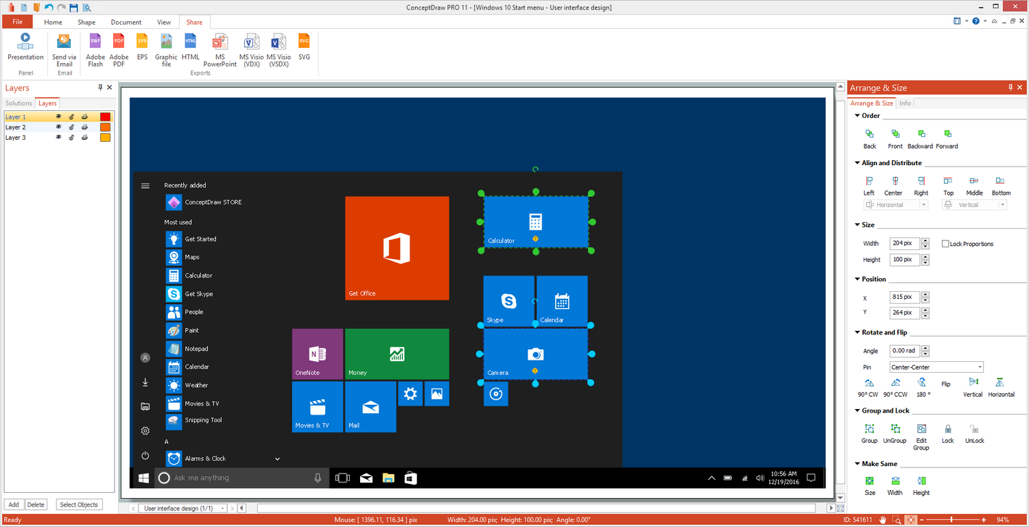 Windows 10 User Interface Solution for Microsoft Windows